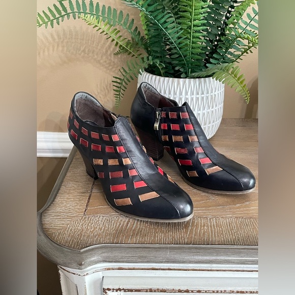 L’Artiste by Spring Step Brilliance Pump multi color leather woven unique - Picture 8 of 16